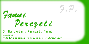 fanni perczeli business card